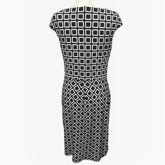 Ralph Lauren Sheath Geo Print Women’s Midi Dress - 10/12 - Picture 11 of 17